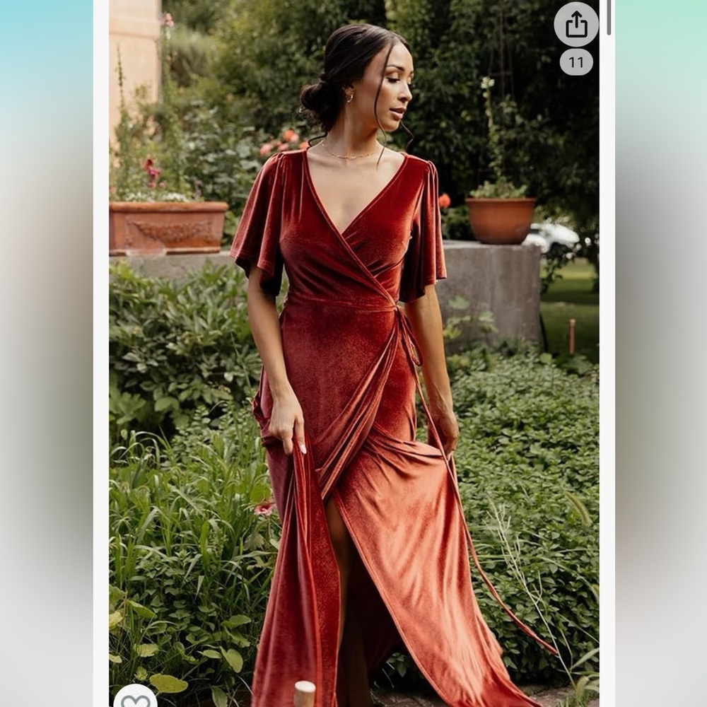 Velvet Bridesmaid dress, size small